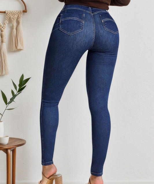 Four Season Versatile Tight Jeans, High Elasticity Slim Fit Comfortable And Fashionable, Classic Solid Color Design, Suitable For Both Casual And Formal Wear, Women's Jeans And Clothing
