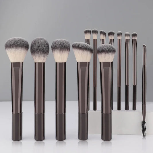 13SupportRTLong Tube Makeup Brush Set Soft Bristles Loose Powder Blush Highlight Contour Brush Eyeshadow Brush