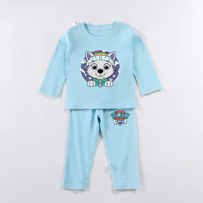 PAW Patrols Kids Anime Cute Pajamas Children Long Sleeve Pyjamas Autumn Winter Warm Loungewear Boy Girl Cartoon Casual Home Wear
