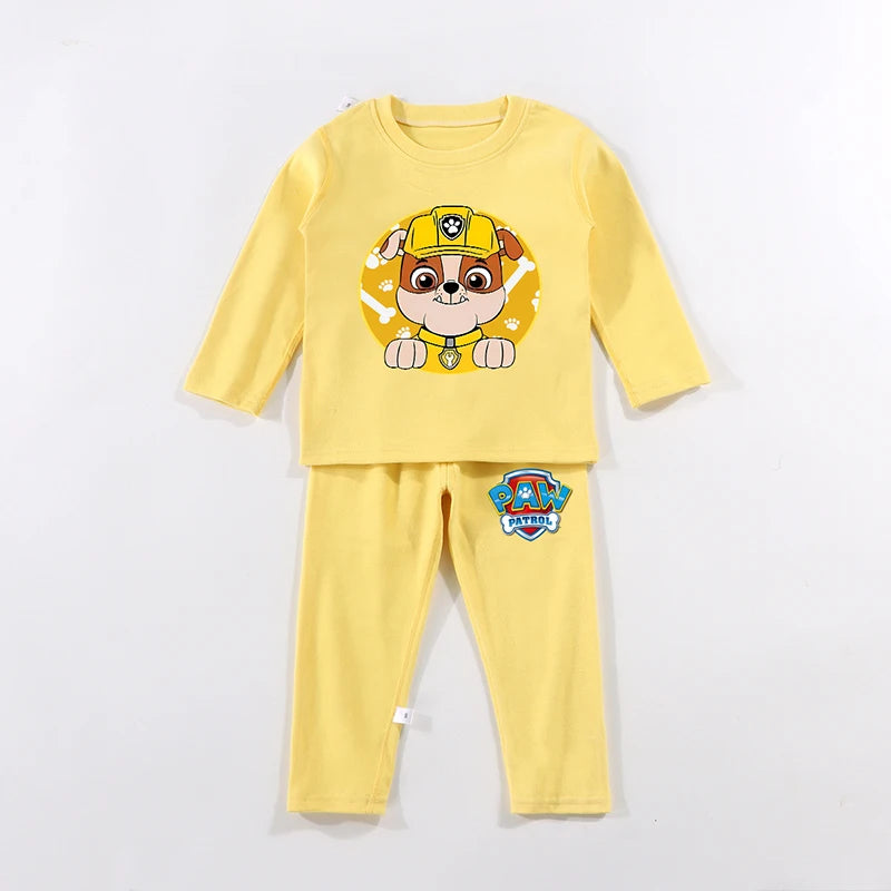 PAW Patrols Kids Anime Cute Pajamas Children Long Sleeve Pyjamas Autumn Winter Warm Loungewear Boy Girl Cartoon Casual Home Wear