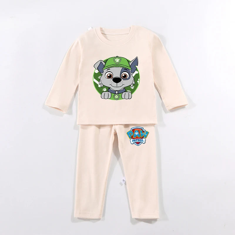 PAW Patrols Kids Anime Cute Pajamas Children Long Sleeve Pyjamas Autumn Winter Warm Loungewear Boy Girl Cartoon Casual Home Wear