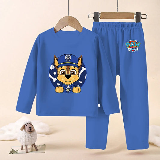 PAW Patrols Kids Anime Cute Pajamas Children Long Sleeve Pyjamas Autumn Winter Warm Loungewear Boy Girl Cartoon Casual Home Wear