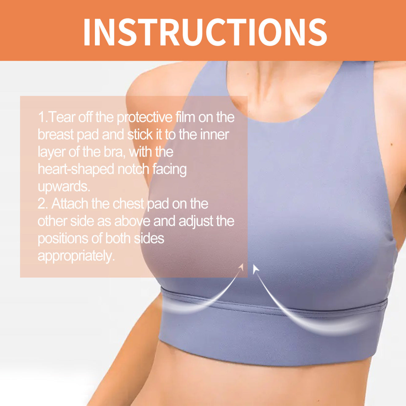 Houkea Sponge Self-Adhesive Breast Pads Firm, Plump And Plump Breast Pads Lift Women's Breasts Firm And Anti-sagging