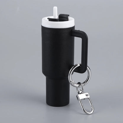 6-1pcs Creative Mini Cup Keychain Pendant Chapstick Holder Fun Key Ring Handbag Charms Key Ring for Backpack Tumbler Accessories
