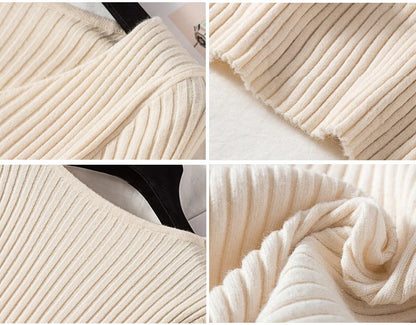 2025 Casual Long Sleeve Knitted V Neck Pullover Autumn Winter Women Sweaters Femme Basic Solid Jersey Tops Fashion Clothes