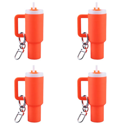 6-1pcs Creative Mini Cup Keychain Pendant Chapstick Holder Fun Key Ring Handbag Charms Key Ring for Backpack Tumbler Accessories