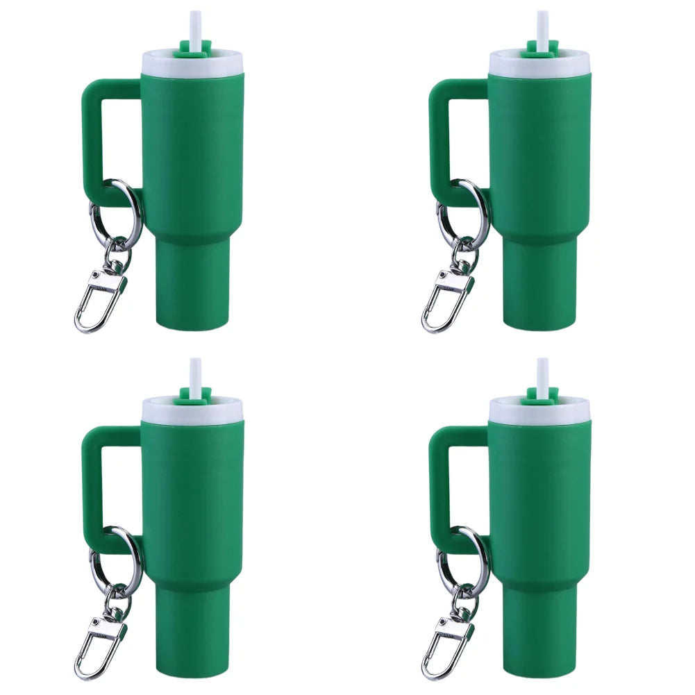 6-1pcs Creative Mini Cup Keychain Pendant Chapstick Holder Fun Key Ring Handbag Charms Key Ring for Backpack Tumbler Accessories