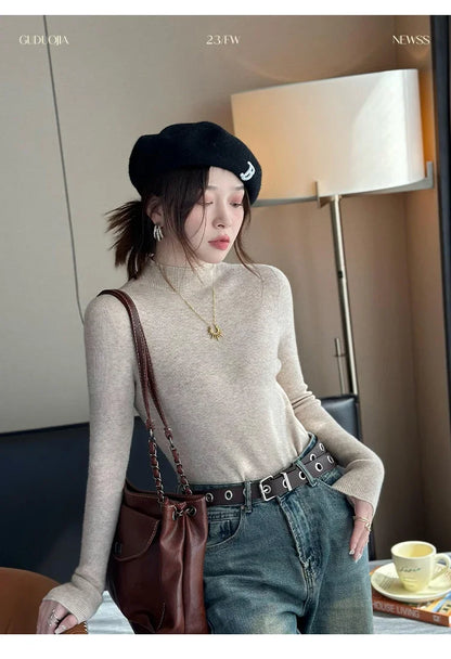 New Autumn Winter Long Sleeve Knit Sweater Women Pullovers Black White Knitted Sweater Women Tops Sweaters Sueters De Mujer MZ54