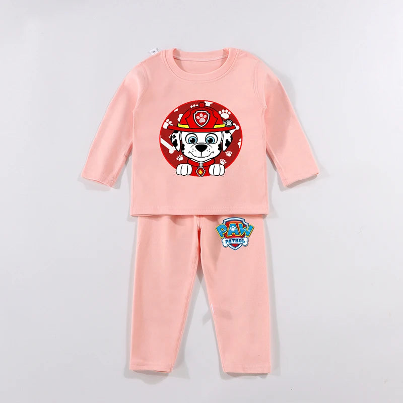 PAW Patrols Kids Anime Cute Pajamas Children Long Sleeve Pyjamas Autumn Winter Warm Loungewear Boy Girl Cartoon Casual Home Wear