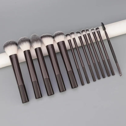 13SupportRTLong Tube Makeup Brush Set Soft Bristles Loose Powder Blush Highlight Contour Brush Eyeshadow Brush