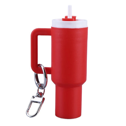 6-1pcs Creative Mini Cup Keychain Pendant Chapstick Holder Fun Key Ring Handbag Charms Key Ring for Backpack Tumbler Accessories