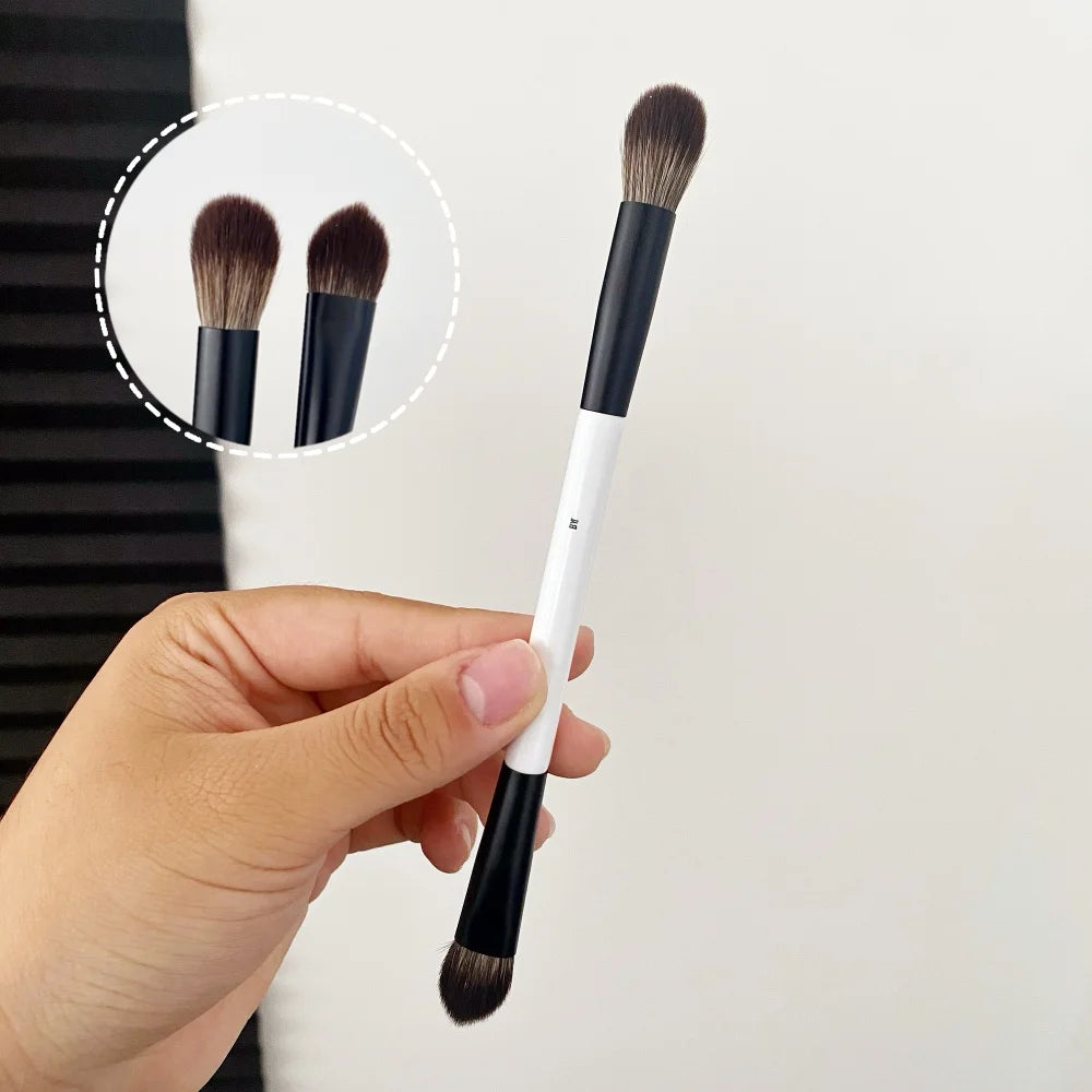 F4 Dual-Ended Foundation Face Brush Double-ended Powder Blush Contour and Eyeshadow Concealer Makeup Brushes