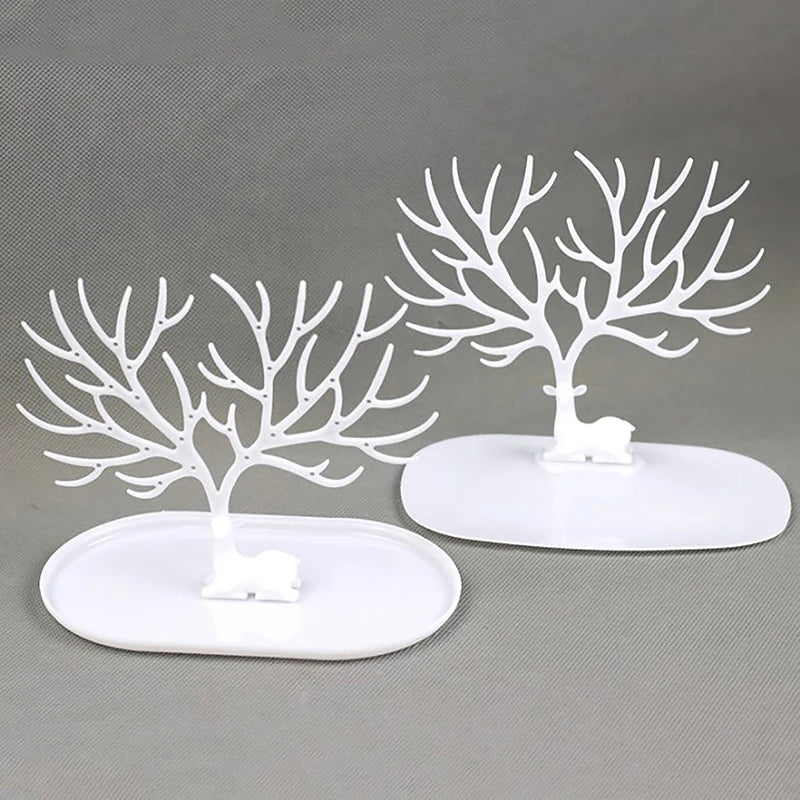 Little Deer Shape Earrings Necklace Ring Pendant Bracelet Jewelry Display Stand Tray Tree Storage Racks Organizer Holder