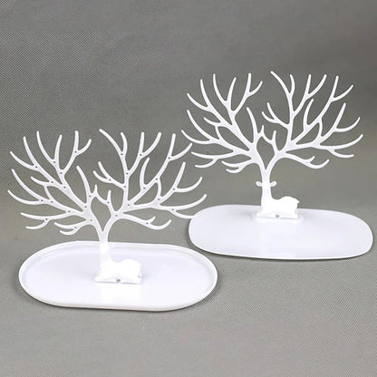 Little Deer Shape Earrings Necklace Ring Pendant Bracelet Jewelry Display Stand Tray Tree Storage Racks Organizer Holder