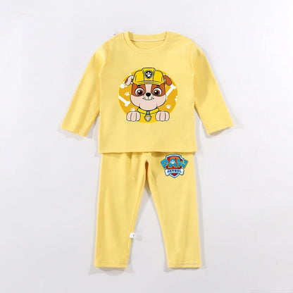 PAW Patrols Kids Anime Cute Pajamas Children Long Sleeve Pyjamas Autumn Winter Warm Loungewear Boy Girl Cartoon Casual Home Wear