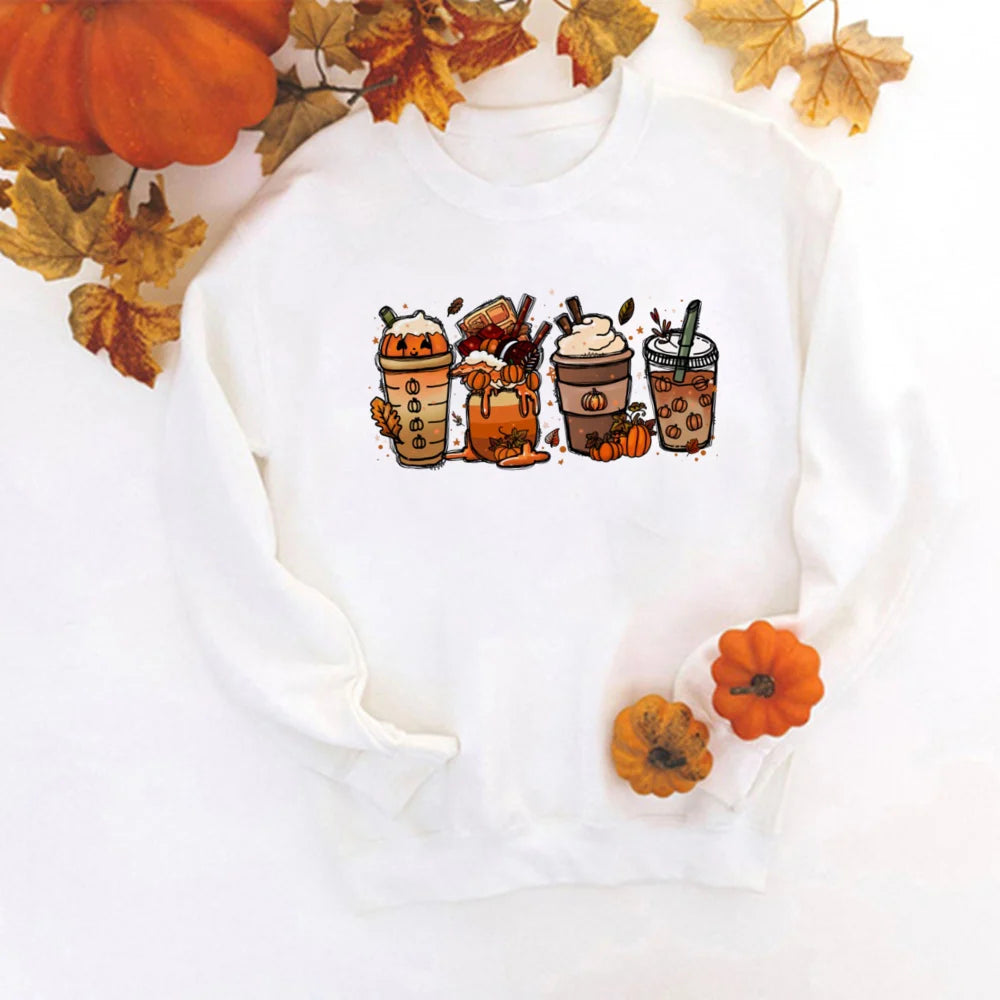 Fall Coffee Shirt Cute Fall Sweatshirt Halloween Pumpkin Spice Shirt Womens Fall Sweater Tis The Season Halloween Party Tee