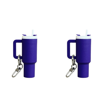 6-1pcs Creative Mini Cup Keychain Pendant Chapstick Holder Fun Key Ring Handbag Charms Key Ring for Backpack Tumbler Accessories