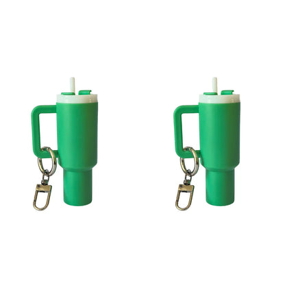 6-1pcs Creative Mini Cup Keychain Pendant Chapstick Holder Fun Key Ring Handbag Charms Key Ring for Backpack Tumbler Accessories
