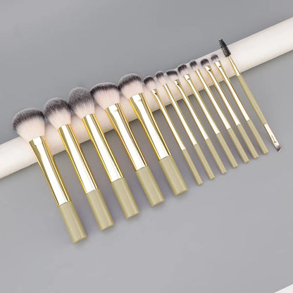13SupportRTLong Tube Makeup Brush Set Soft Bristles Loose Powder Blush Highlight Contour Brush Eyeshadow Brush