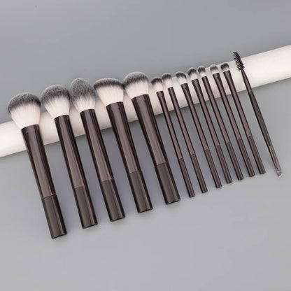 13SupportRTLong Tube Makeup Brush Set Soft Bristles Loose Powder Blush Highlight Contour Brush Eyeshadow Brush