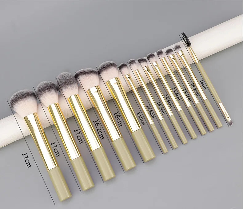 13SupportRTLong Tube Makeup Brush Set Soft Bristles Loose Powder Blush Highlight Contour Brush Eyeshadow Brush