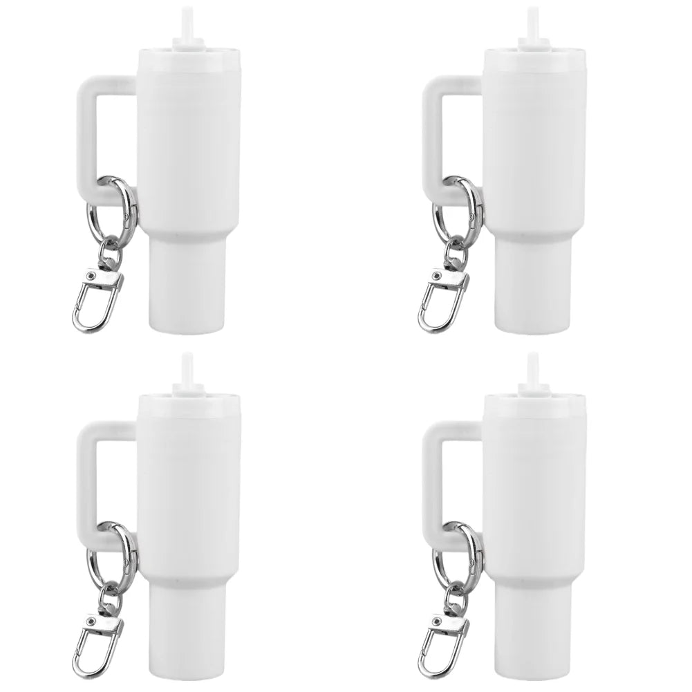 6-1pcs Creative Mini Cup Keychain Pendant Chapstick Holder Fun Key Ring Handbag Charms Key Ring for Backpack Tumbler Accessories
