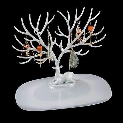 Little Deer Shape Earrings Necklace Ring Pendant Bracelet Jewelry Display Stand Tray Tree Storage Racks Organizer Holder
