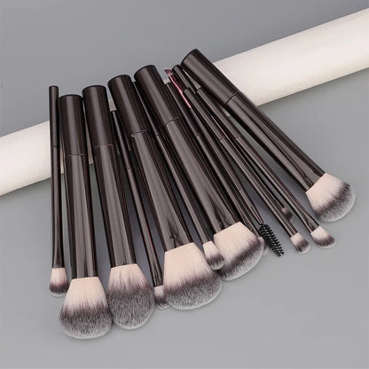 13SupportRTLong Tube Makeup Brush Set Soft Bristles Loose Powder Blush Highlight Contour Brush Eyeshadow Brush