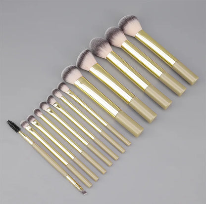 13SupportRTLong Tube Makeup Brush Set Soft Bristles Loose Powder Blush Highlight Contour Brush Eyeshadow Brush