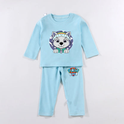 PAW Patrols Kids Anime Cute Pajamas Children Long Sleeve Pyjamas Autumn Winter Warm Loungewear Boy Girl Cartoon Casual Home Wear