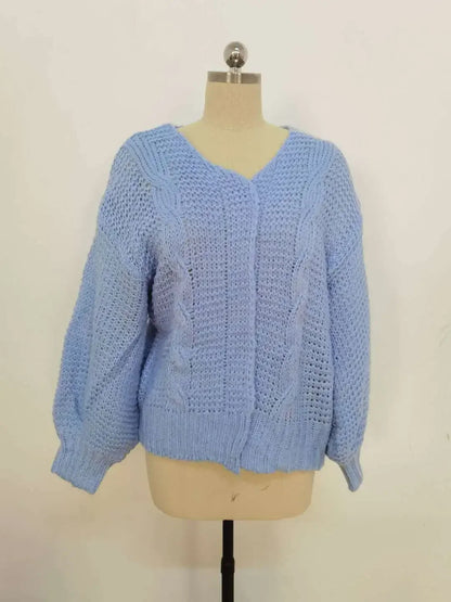 ALLUKASA  Autumn Winter Cardigan Women Sweaters New Cardigan Batwing Long-sleeved Plush Loose Outside Knit Sweater Women Fashion