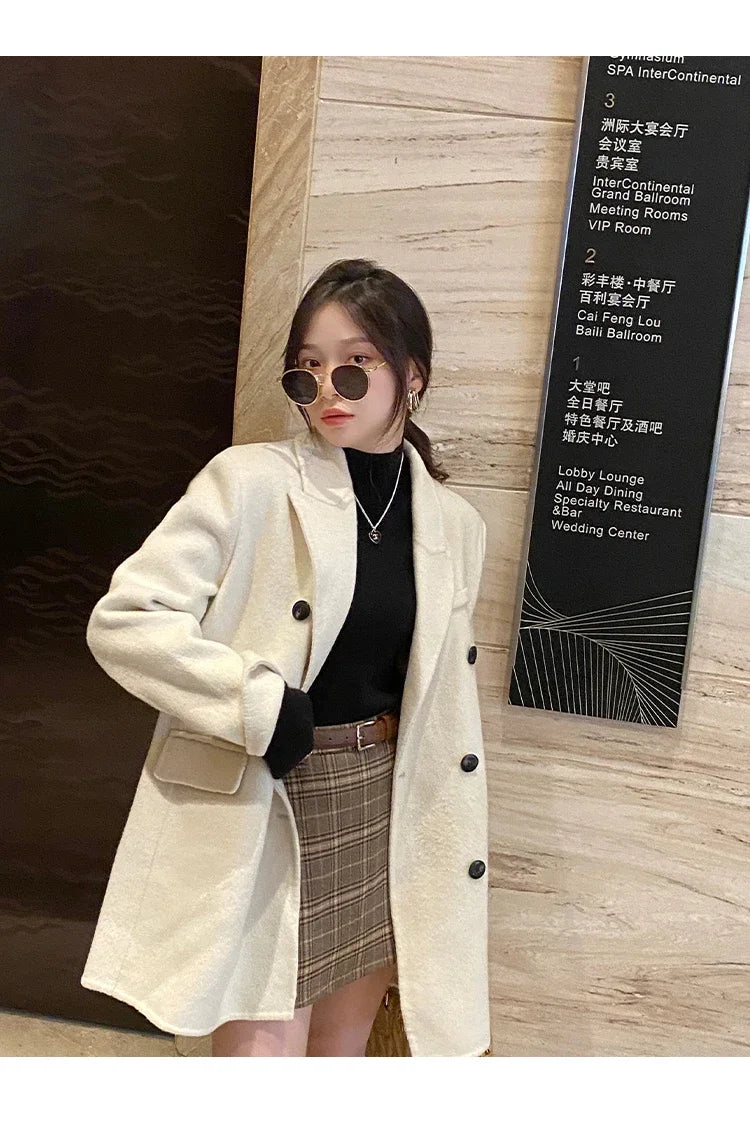 New Autumn Winter Long Sleeve Knit Sweater Women Pullovers Black White Knitted Sweater Women Tops Sweaters Sueters De Mujer MZ54