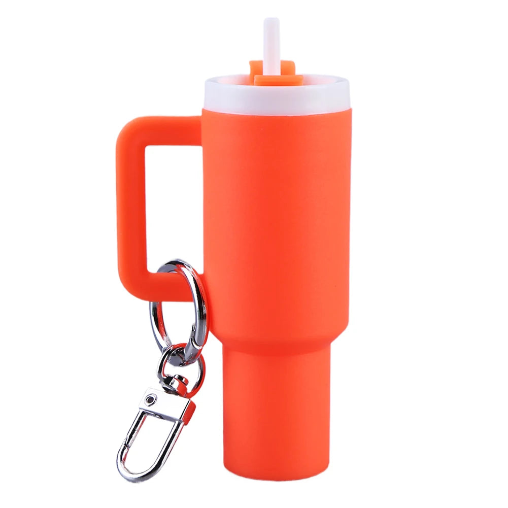 6-1pcs Creative Mini Cup Keychain Pendant Chapstick Holder Fun Key Ring Handbag Charms Key Ring for Backpack Tumbler Accessories