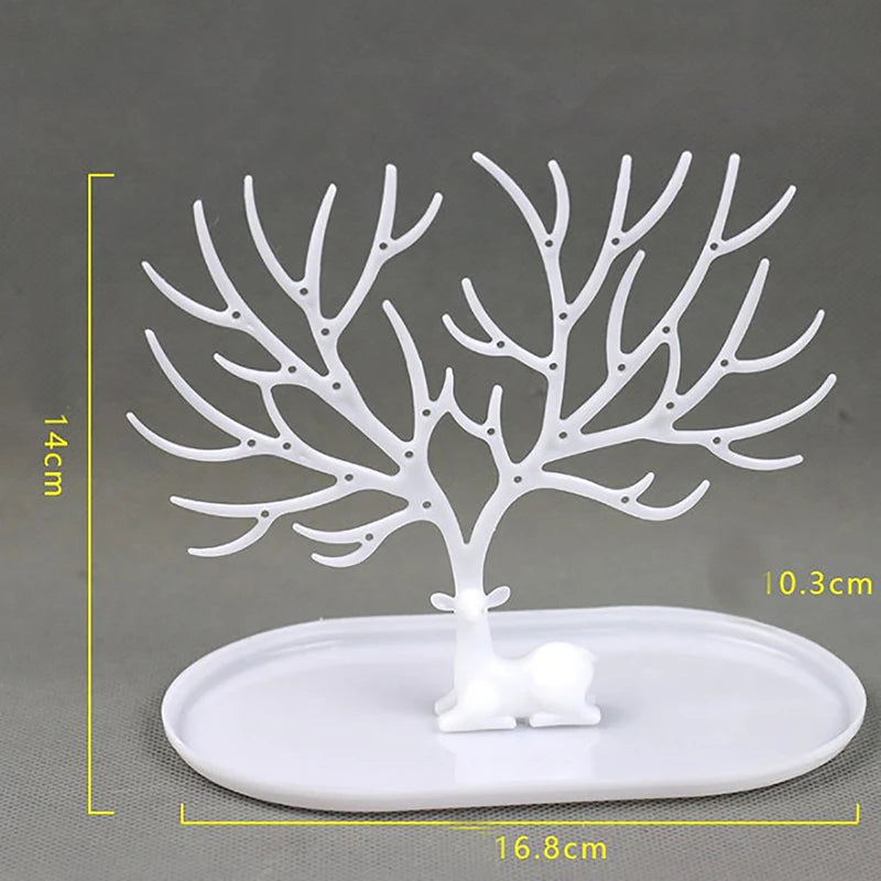 Little Deer Shape Earrings Necklace Ring Pendant Bracelet Jewelry Display Stand Tray Tree Storage Racks Organizer Holder