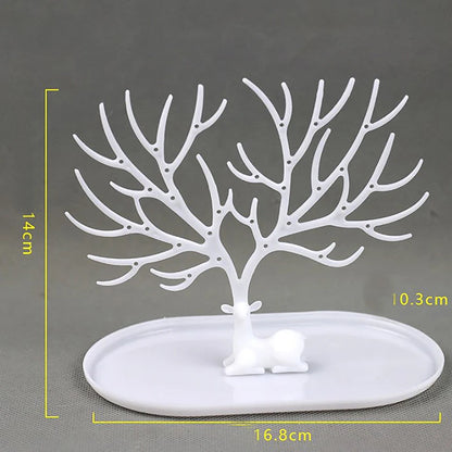 Little Deer Shape Earrings Necklace Ring Pendant Bracelet Jewelry Display Stand Tray Tree Storage Racks Organizer Holder