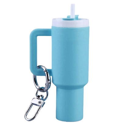 6-1pcs Creative Mini Cup Keychain Pendant Chapstick Holder Fun Key Ring Handbag Charms Key Ring for Backpack Tumbler Accessories