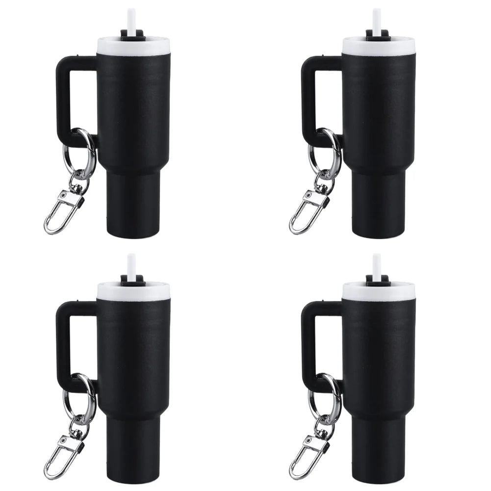 6-1pcs Creative Mini Cup Keychain Pendant Chapstick Holder Fun Key Ring Handbag Charms Key Ring for Backpack Tumbler Accessories