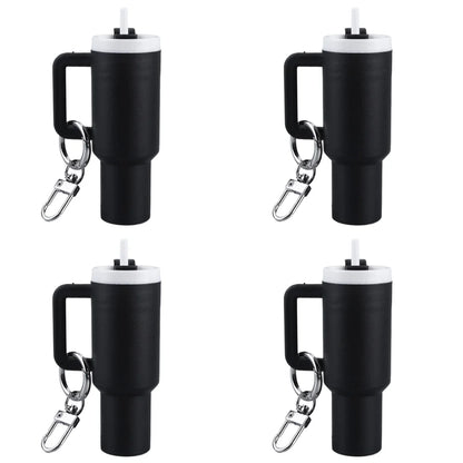 6-1pcs Creative Mini Cup Keychain Pendant Chapstick Holder Fun Key Ring Handbag Charms Key Ring for Backpack Tumbler Accessories