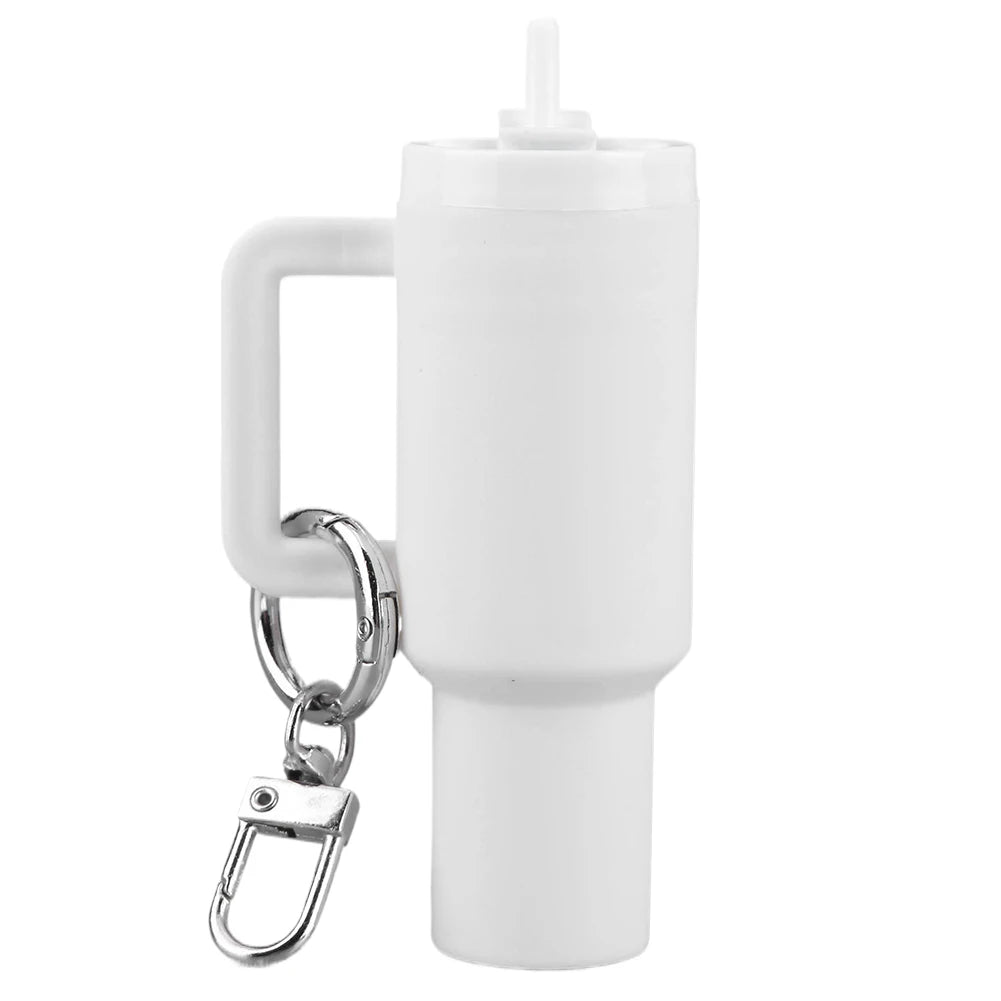 6-1pcs Creative Mini Cup Keychain Pendant Chapstick Holder Fun Key Ring Handbag Charms Key Ring for Backpack Tumbler Accessories