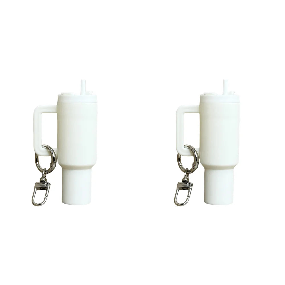6-1pcs Creative Mini Cup Keychain Pendant Chapstick Holder Fun Key Ring Handbag Charms Key Ring for Backpack Tumbler Accessories