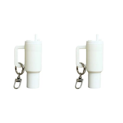 6-1pcs Creative Mini Cup Keychain Pendant Chapstick Holder Fun Key Ring Handbag Charms Key Ring for Backpack Tumbler Accessories