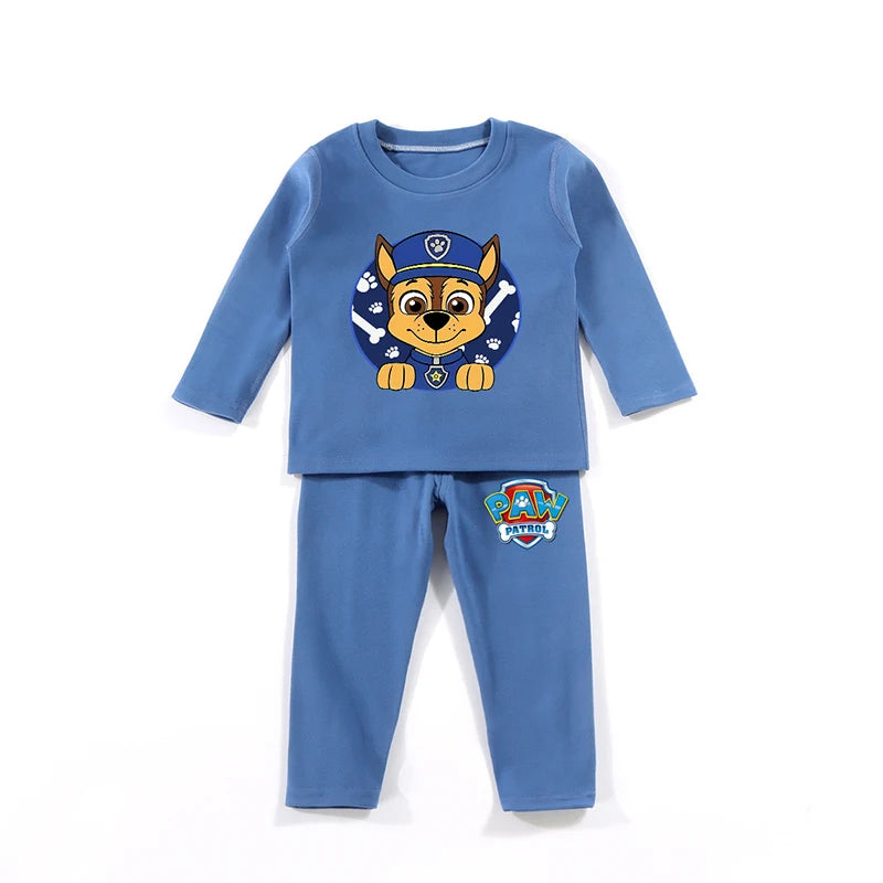 PAW Patrols Kids Anime Cute Pajamas Children Long Sleeve Pyjamas Autumn Winter Warm Loungewear Boy Girl Cartoon Casual Home Wear