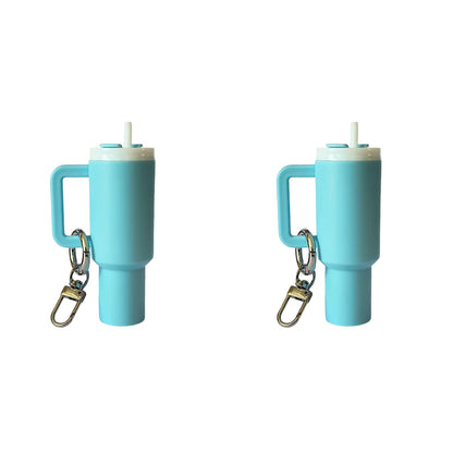6-1pcs Creative Mini Cup Keychain Pendant Chapstick Holder Fun Key Ring Handbag Charms Key Ring for Backpack Tumbler Accessories