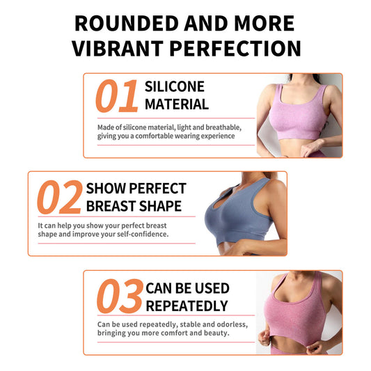 Houkea Sponge Self-Adhesive Breast Pads Firm, Plump And Plump Breast Pads Lift Women's Breasts Firm And Anti-sagging